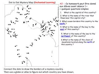 Dot to Dot Mystery Map ( Enchanted Learning )