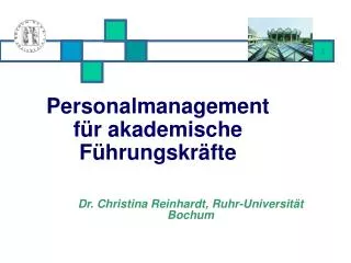 personalmanagement f r akademische f hrungskr fte