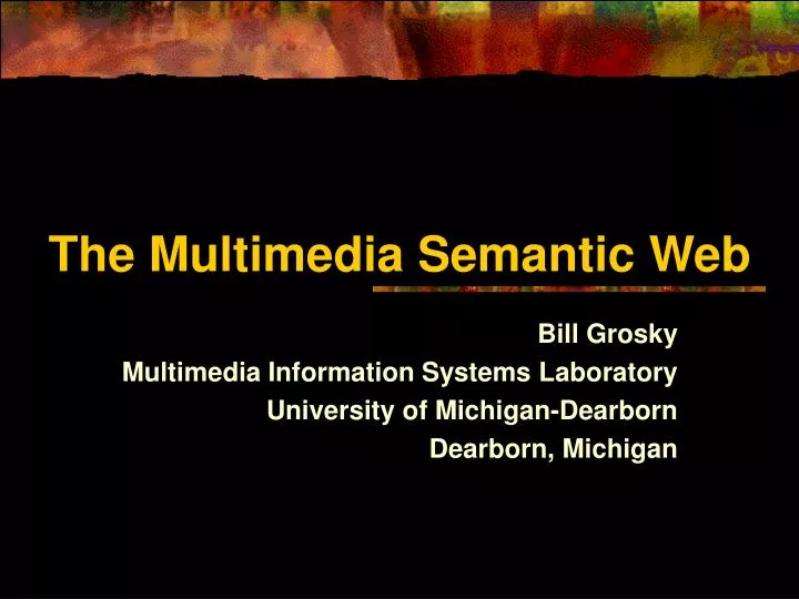 the multimedia semantic web