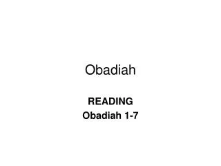 obadiah