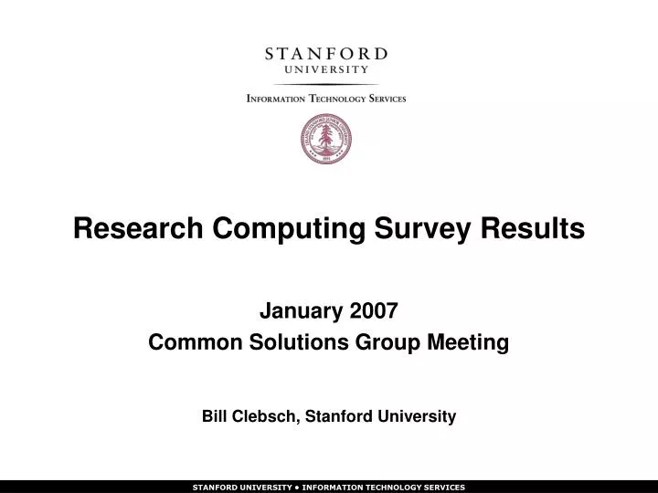 research computing survey results