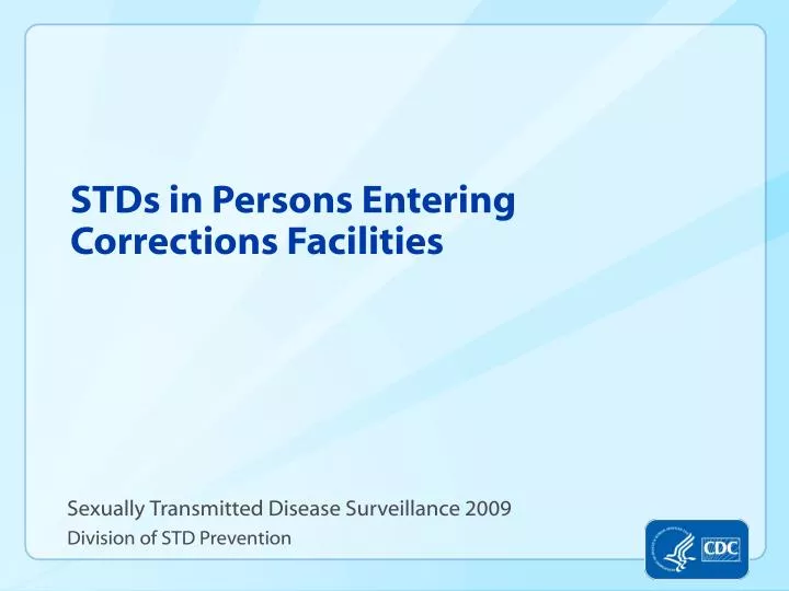 stds in persons entering corrections facilities