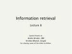 Understanding Information Retrieval and Web Search Dynamics - slide 1