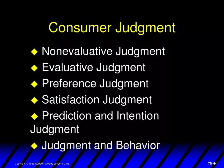 consumer judgment