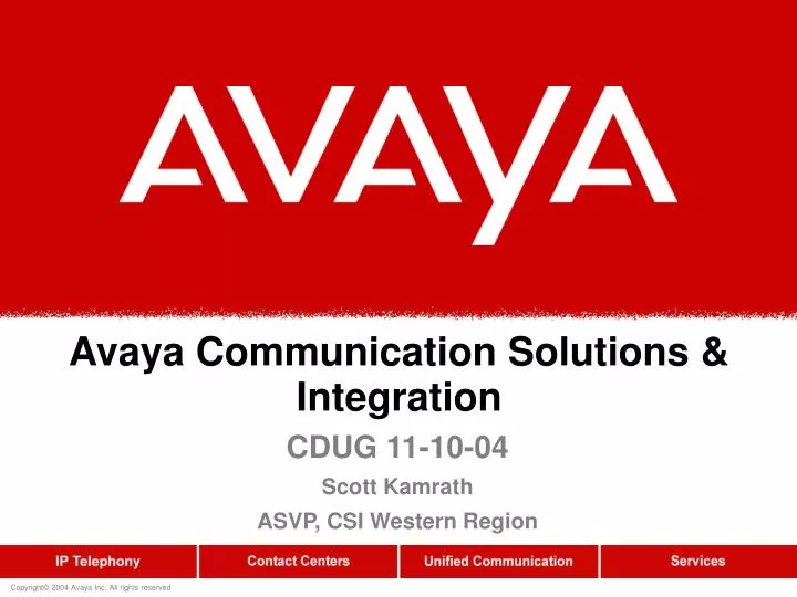 avaya communication solutions integration