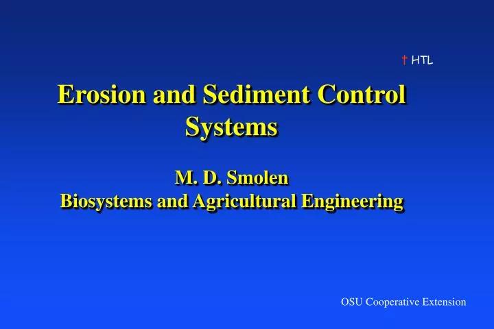 erosion and sediment control systems m d smolen biosystems and agricultural engineering