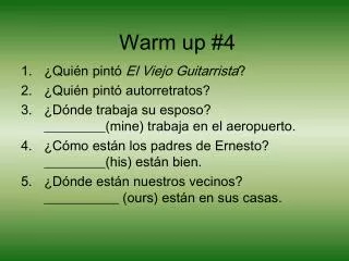 Warm up #4