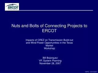 nuts and bolts of connecting projects to ercot