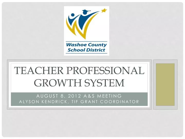teacher professional growth system