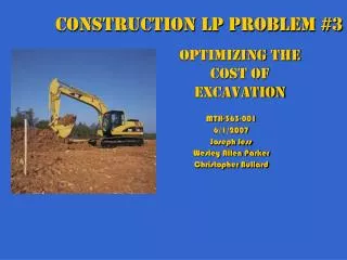 Optimizing the Cost of Excavation
