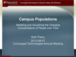 Campus Populations Modeling and Visualizing the Changing Concentrations of People over Time