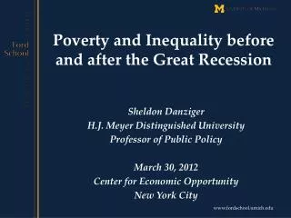 Poverty and Inequality before and after the Great Recession