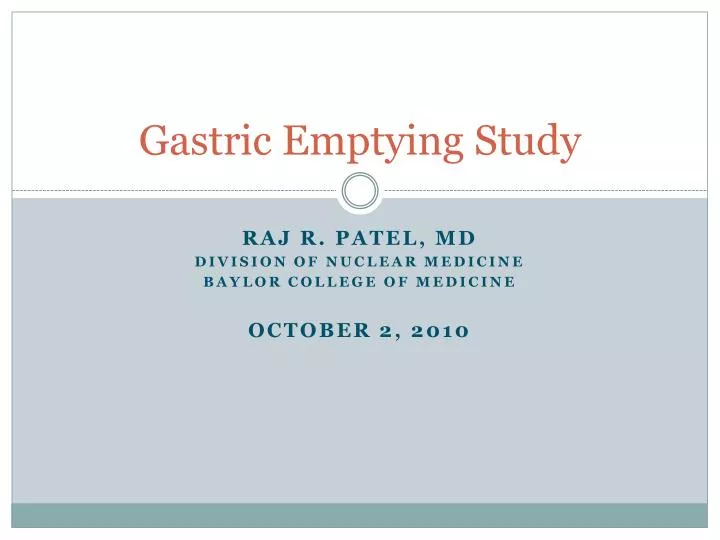 gastric emptying study