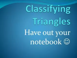 classifying triangles