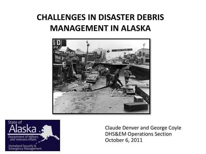 challenges in disaster debris management in alaska