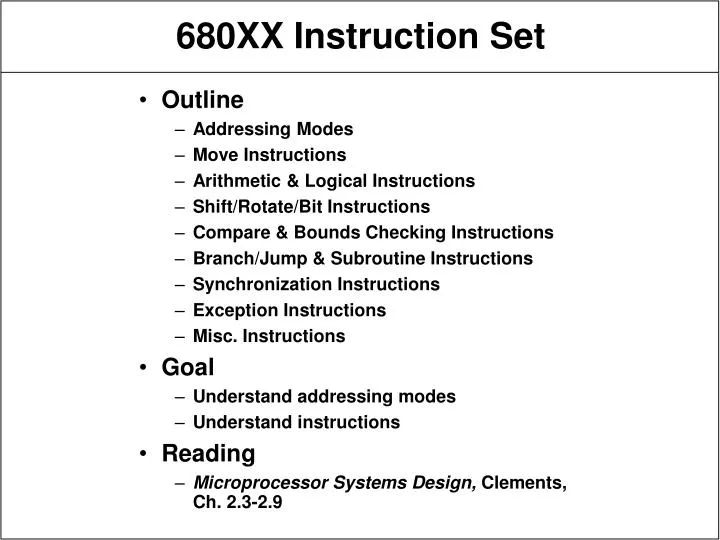 680xx instruction set