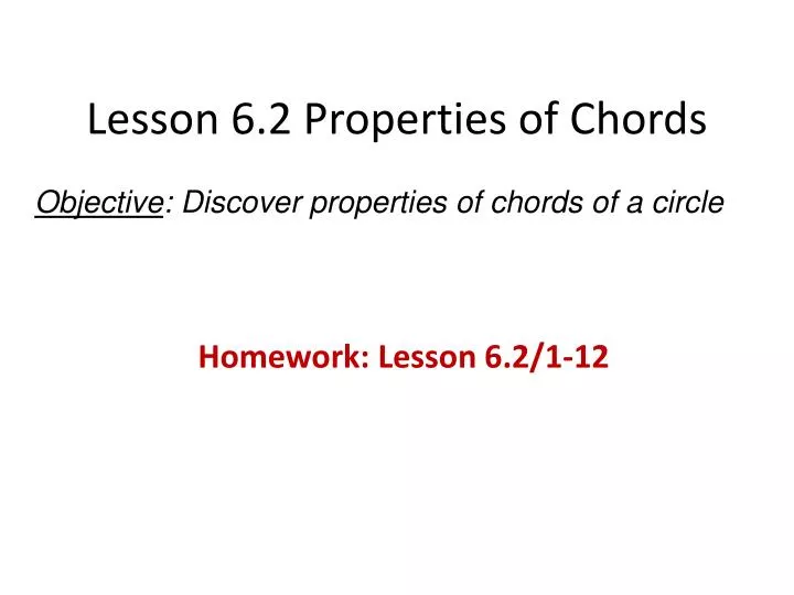 lesson 6 2 properties of chords