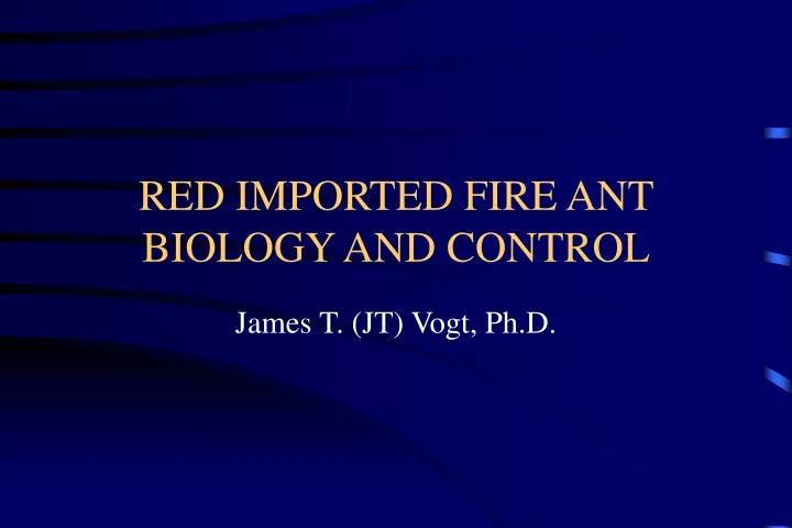 red imported fire ant biology and control