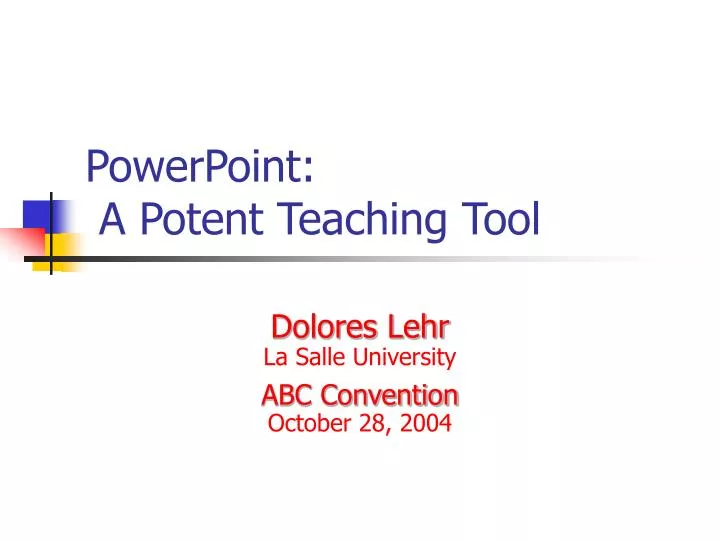 powerpoint a potent teaching tool