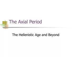 The Axial Period