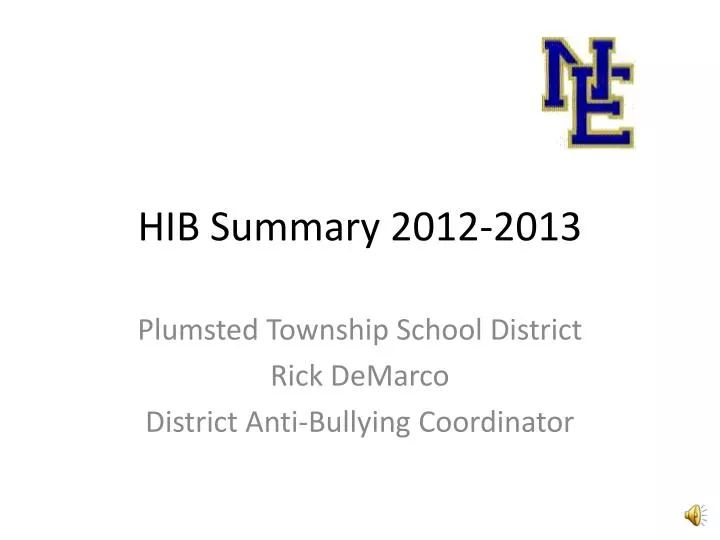 hib summary 2012 2013