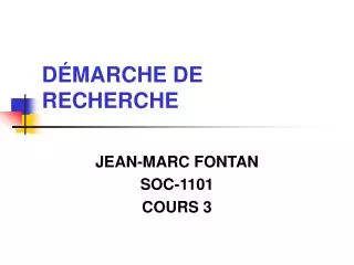 d marche de recherche