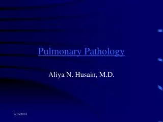 Pulmonary Pathology