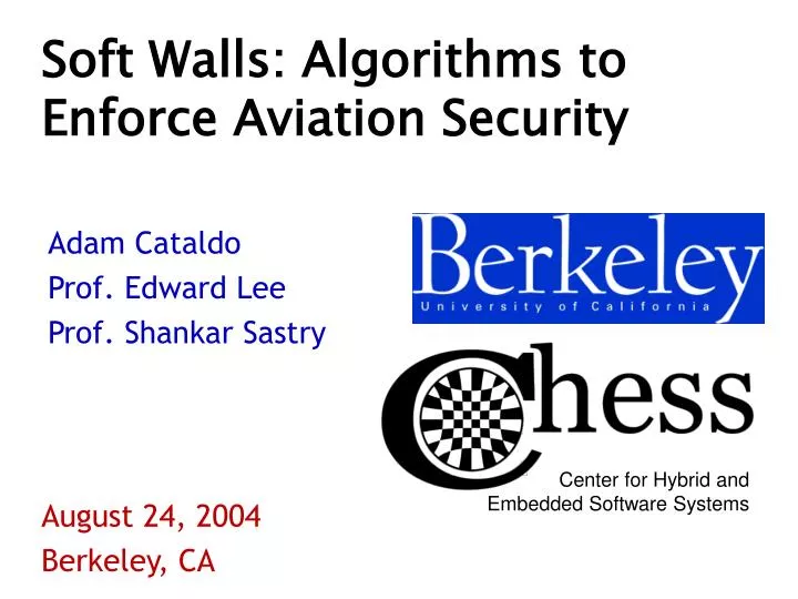soft walls algorithms to enforce aviation security