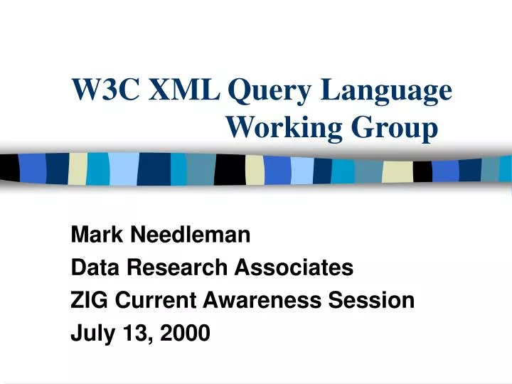 w3c xml query language working group