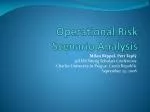 Operational Risk Scenario Analysis - slide 1