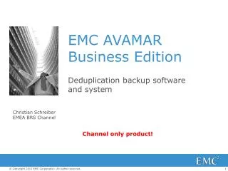EMC AVAMAR Business Edition