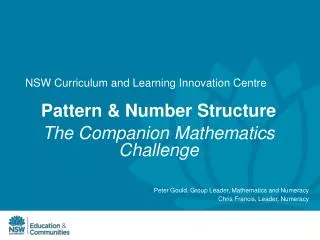 NSW Curriculum and Learning Innovation Centre