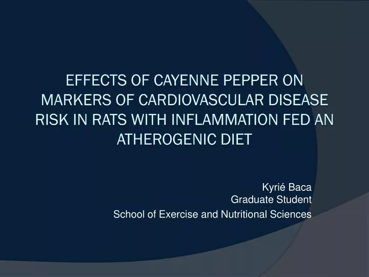 kyri baca graduate student school of exercise and nutritional sciences