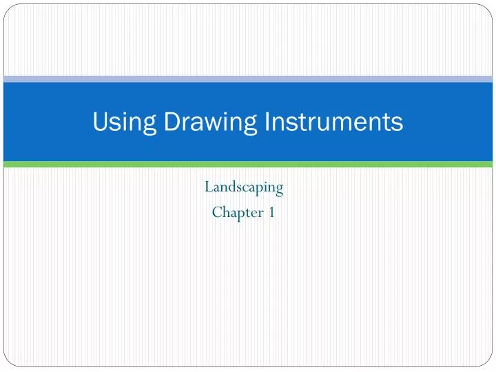 using drawing instruments