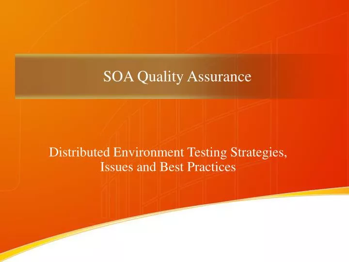 soa quality assurance