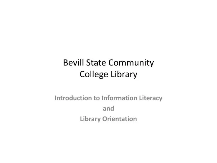 bevill state community college library