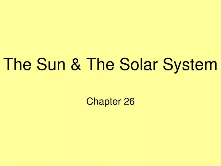 the sun the solar system
