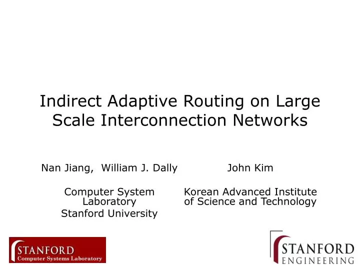 indirect adaptive routing on large scale interconnection networks