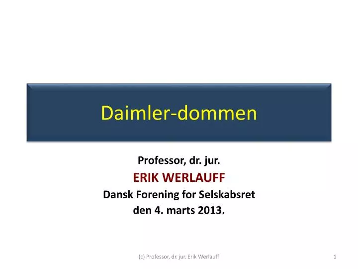 daimler dommen