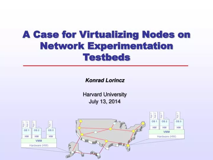 a case for virtualizing nodes on network experimentation testbeds