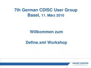 7th german cdisc user group basel 11 m rz 2010