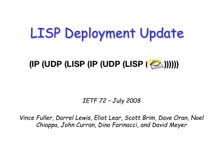 lisp deployment update
