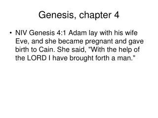 Genesis, chapter 4