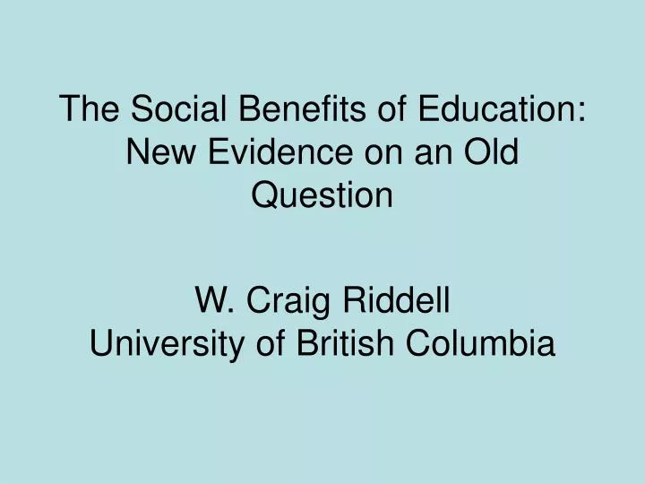 the social benefits of education new evidence on an old question