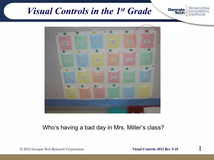 visual controls in the 1 st grade