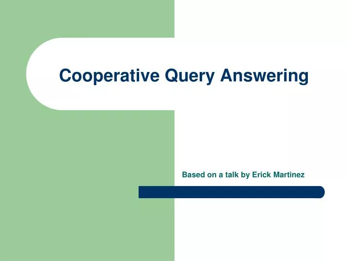 cooperative query answering
