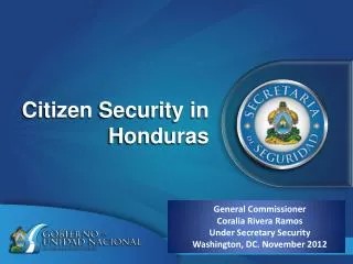 Citizen Security in Honduras