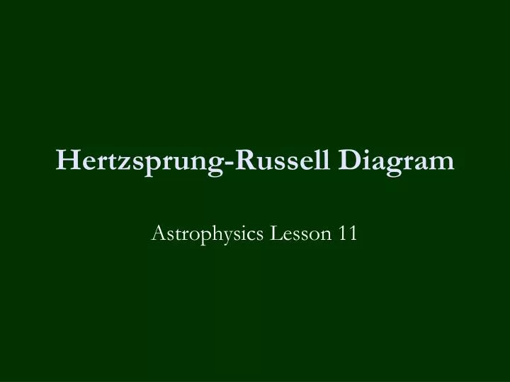 hertzsprung russell diagram