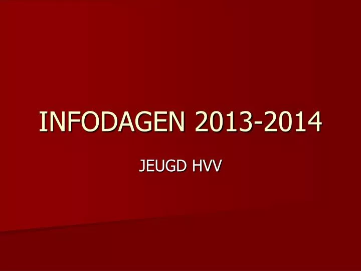 infodagen 2013 2014