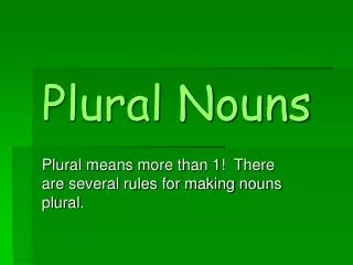 plural nouns